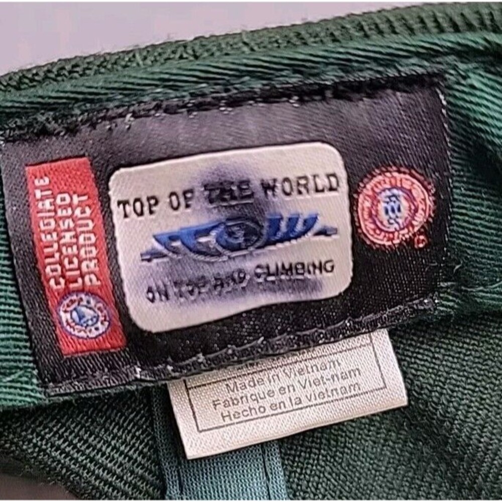 Miami Hurricanes Hat‎ Tip Of Worls Strapback Green Wool Blend Embroidered ACC * - Picture 9 of 11